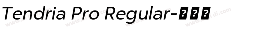 Tendria Pro Regular字体转换